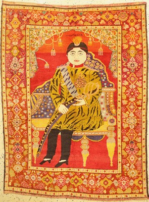 Karabagh alt, Kaukasus, "Ahmad Shah", um 1930/1940, Wolle auf Wolle, ca. 200 x 150 cm, EHZ: 1-2, fachkundig gereinigt