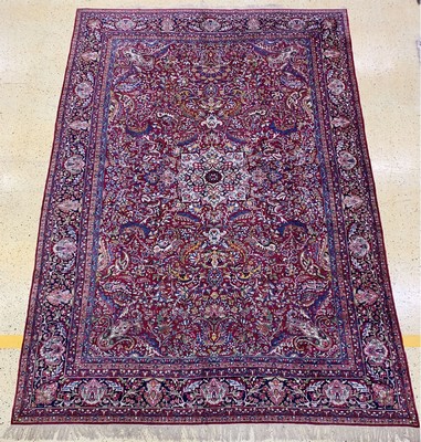 Kerman Lawar fein, Persien, um 1920/1930, Wolle auf Baumwolle, ca. 470 x 322 cm, EHZ: 1-2, fachkundig gereinigt