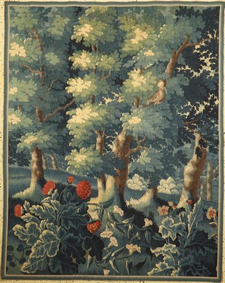 Flämische"Tapisserie"antik, Fragment, Flandern, um 1900, Wolle auf Baumwolle, ca. 206 x 163 cm, EHZ: 1-2