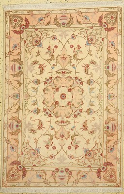 Täbriz fein(50 Raj), Persien, ca. 50 Jahre,Korkwolle mit Seide, ca. 150 x 100 cm, EHZ: 1-2