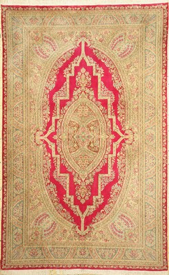 Kerman Lawar fein, Persien, um 1940/1950, Korkwolle auf Baumwolle, ca. 233 x 146 cm, EHZ: 2