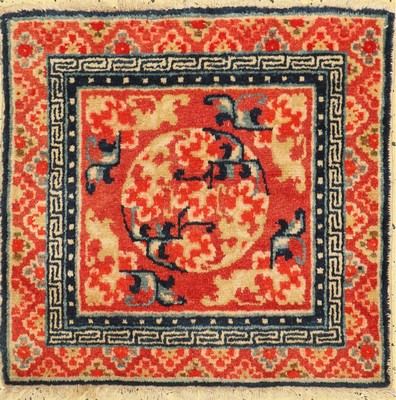 Ning-Hsia antik, China, um 1900, Wolle auf Baumwolle, ca. 63 x 60 cm, EHZ: 2