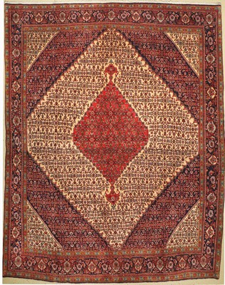 Bidjar alt, Persien, um 1930/1940, Wolle auf Baumwolle, ca. 395 x 310 cm, EHZ: 1-2 ,nahezu in perfektem Zustand
