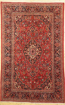 Keschan Kork, Persien, um 1960, Korkwolle auf Baumwolle, ca. 206 x 130 cm, EHZ: 2, Mottenfraß, gereinigt