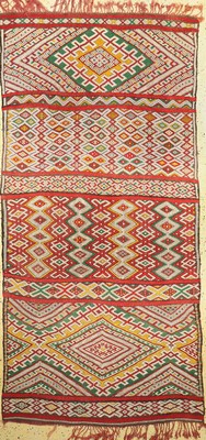 Marokkanischer Sumakh, Marokko, um 1960, Wolle auf Wolle, ca. 255 x 122 cm, EHZ: 2