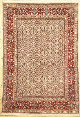 Mud Kork fein, Persien, ca. 50 Jahre, Korkwolle mit Seide, ca. 230 x 157 cm, EHZ: 2