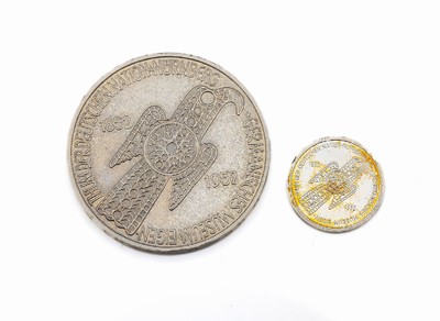 5 Deutsche Mark, AV: Germanisches Museum Eigentum der deutschen Nation, Nürnberg, 1852 -1952, RV: Bundesadler, darüber 5 Deutsche Mark, ...