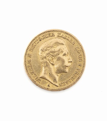 Goldmünze, 20 Mark, Deutsches Reich, 1894, Wilhelm II. deutscher Kaiser König von Preussen, Prägemarke A