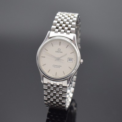 OMEGA Herrenarmbanduhr Seamaster BREST Referenz ST 196.0251, Schweiz um 1982, quarz, Edelstahlgeh. inkl. orig. Gliederband m. Faltschl., Boden mit ...