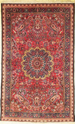 Birdjand, Persien, um 1950, Wolle auf Baumwolle, ca. 230 x 144 cm, EHZ: 3, Mottenfraß