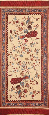 Schulterkleid, Sumatra, um 1960, Baumwolle,handgestempelt, ca. 190 x 83 cm, sehr guter Zustand, fleckig