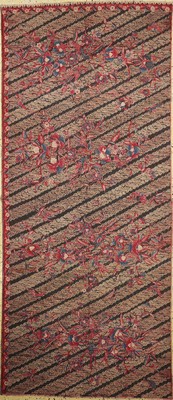 Seltenes Kain Panjang, Tulis, Indonesien, um 1950, Baumwolle gebatikt, ca. 245 x 107 cm,sehr guter Zustand