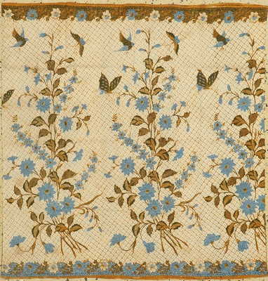 Batik Sarong, Tulis Pekalongan, Indonesien, um 1950, Baumwolle gebatikt, ca. 106 x 103cm,sehr guter Zustand, verschmutzt