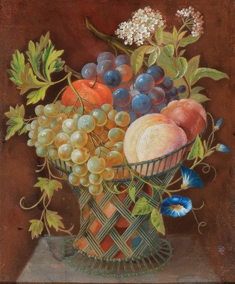 Zuschreibung: Erdmann Schultz, 1810 Berlin-ca.1841, Schüler von Wilhelm Völcker, besonders bekannt für seine Blumen- und Früchtemalerei, ...