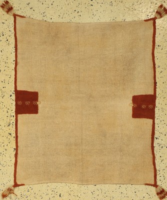 Berber Tuchschleier, Marokko, um 1930, Wolle mit Henna gemalt, ca. 94 x 82 cm, EHZ: 4