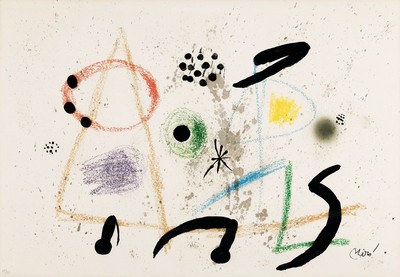 Joan Miró Maravillas con variaciones acrosticas, Farblithographie, Doppelblatt mit Bugfalte, drucksigniert, num. 239/300,