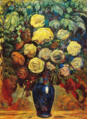 Ernst Fuchs, 1930 - 2015 Wien, zwei Giclée-Drucke auf Leinwand, aus 2012, beide handsigniert, Titel: "Die Erretterin Adams" und ...