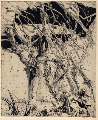 Horst Janssen, 1929 - 1995, Radierung, Aquatinta und Kaltnadel auf Japanpapier, Titel: Annettchen- Annettchen.." aus der Radierfolge ...