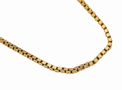 8 kt Gold Kette, GG 333/000, Venezianer -Kette, L. ca. 50 cm, Kastenschloss mit Sicherheitsacht (defekt), ca. 14.1 g