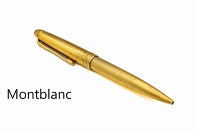 MONTBLANC Kugelschreiber, Meisterstück, Metall verg., starke Gebr.-Spuren, Mine fehlt