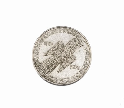 Silbermünze, 5 Mark, Deutschland 1952, Germanisches Museum, Nürnberg, Prägemarke D