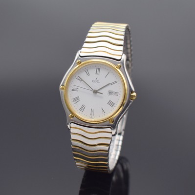 EBEL Sport Classique Armbanduhr Referenz 183903, Schweiz um 1990, quarz, Edelstahl und Gold komb., Gliederband m. Faltschl., weißes Zifferbl. m. ...