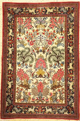 Ghom Kork, Persien, ca. 50 Jahre, Korkwolleauf Baumwolle, ca. 156 x 106 cm, EHZ: 1-2