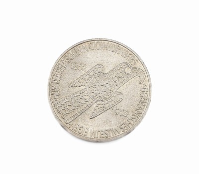 Silbermünze, 5 Mark, Deutschland 1952, Germanisches Museum, Nürnberg, Prägemarke D