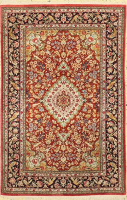 Ghom Seide fein, Persien, ca. 50 Jahre, reine Naturseide, ca. 120 x 78 cm, EHZ: 1-2