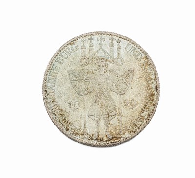 Silbermünze, 5 Reichsmark, 1929 Meissen, Tausend Jahre Burg und Stadt Meissen