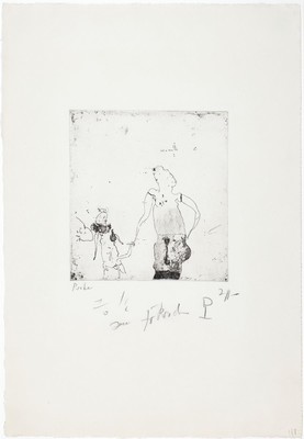 Horst Janssen, 1929-1995, Radierung auf Büttenkarton, handsign., Es handelt sich um einen Probedruck (spätere Auflage: 10 Exemplare), aus dem Jahre ...