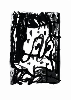 Georg Baselitz, geb. 1938, Lithografie auf Velin, unten rechts handsign., dat., num. 4/15, aus 1993, Blatt ca. 70x50 cm, R. 72x52 cm