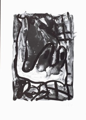 Georg Baselitz, geb. 1938, Lithografie auf Velin, unten rechts handsign., dat., u. links num. 4/15, aus 1993, Blatt ca. 70x50 cm, R. 72x52 cm