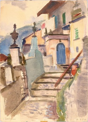 Erich Hartmann, 1886-1974, war ein ein bekannter deutscher Künstler des Expressionismus, Hier: Aquarell und Bleistift auf Papier, ...