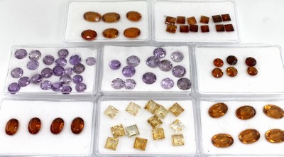 Farbsteinfundgrube, Citrine und Amethyste, verschieden facett., zus. ca. 260 ct
