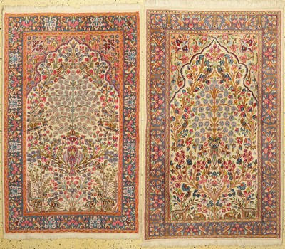 1 paar Kerman, Persien, ca. 50 Jahre, Wolleauf Baumwolle, ca. 155 x 92 cm, EHZ: 2
