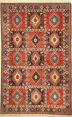 Yalameh, Persien, ca. 50 Jahre, Wolle auf Wolle, ca. 155 x 101 cm, EHZ: 1-2