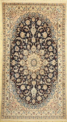 Nain fein(9 La), Persien, ca. 60 Jahre, Korkwolle mit Seide, ca. 220 x 122 cm, EHZ: 1-2
