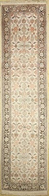 Kaschmir, Indien, ca. 50 Jahre, merzerisierte Baumwolle, ca. 300 x 78 cm, EHZ:2