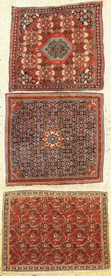 3 Bidjar Poschti, Persien, um 1940/1960, Wolle auf Baumwolle, ca. 82 x 75 cm, EHZ: 2