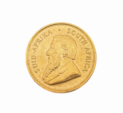 Goldmünze Krügerrand, Südafrika 1972, Springbock, Fyngoud 1 Oz Fine Gold