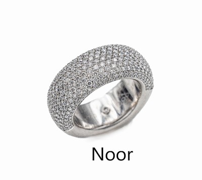 Massiver 18 kt Gold NOOR Brillant-Ring, WG 750/000, Brillanten zus. ca. 2.85 ct (grav.) Weiß/si, total ca. 16.8 g, RW 55