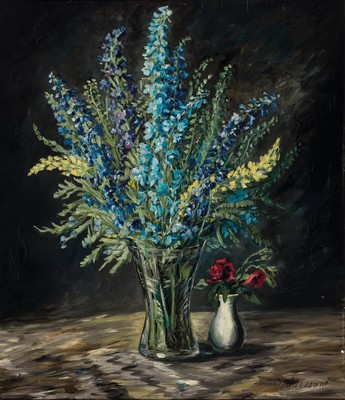 August Croissant, 1870-1941 Landau, Blumenstillleben, Öl/Holz, rechts unten signiert, ca. 60x70cm, R. ca. 80x70cm
