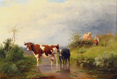 Amalie Ulrike von Schwerin, 1819 Schonen/Schweden-1897 Düsseldorf, 1855-58 Ausbildung bei H.F. Gude und A. Tiedemand in Düsseldorf, Weiterbildung ...