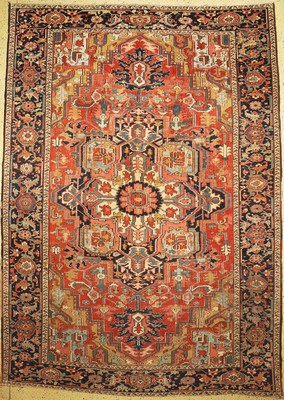 Heriz antik, Persien, um 1900, Wolle auf Baumwolle, ca. 410 x 295 cm, EHZ: 4(eine Stelle Morsch ca. 30 cm durchm.