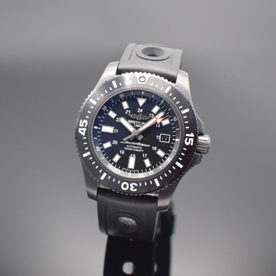 BREITLING Herrenarmbanduhr Superocean II 44 Special Referenz M1739313/BE92, Automatik, DLC beschichtetes Edelstahlgeh. inkl. orig. Kautschukband m. ...