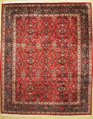 Mesched, Indien, ca. 40 Jahre, Wolle auf Baumwolle, ca. 310 x 255 cm, EHZ: 2