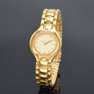 EBEL Beluga Damenarmbanduhr in GG 750/000 Referenz 866949, Schweiz um 2005, quarz, Boden 4-fach verschr., Lünette u. Zifferbl. mit Diamanten bes., ...