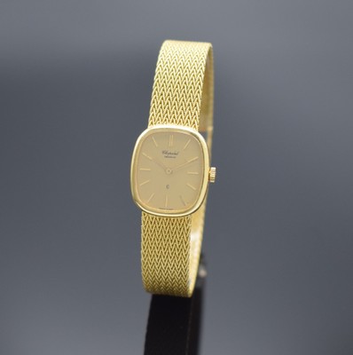 CHOPARD Damenarmbanduhr in GG 750/000 Referenz 5147, Schweiz um 1990, quarz, GG 750/000 Band, Boden aufgedr., goldfarb. Zifferbl. m. gold. Std.-Ind. ...