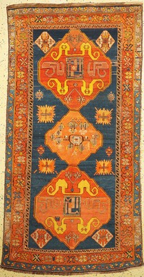 Wolkenband-Kazak antik, Kaukasus, um 1900, Wolle auf Wolle, ca. 255 x 130 cm, EHZ: 3